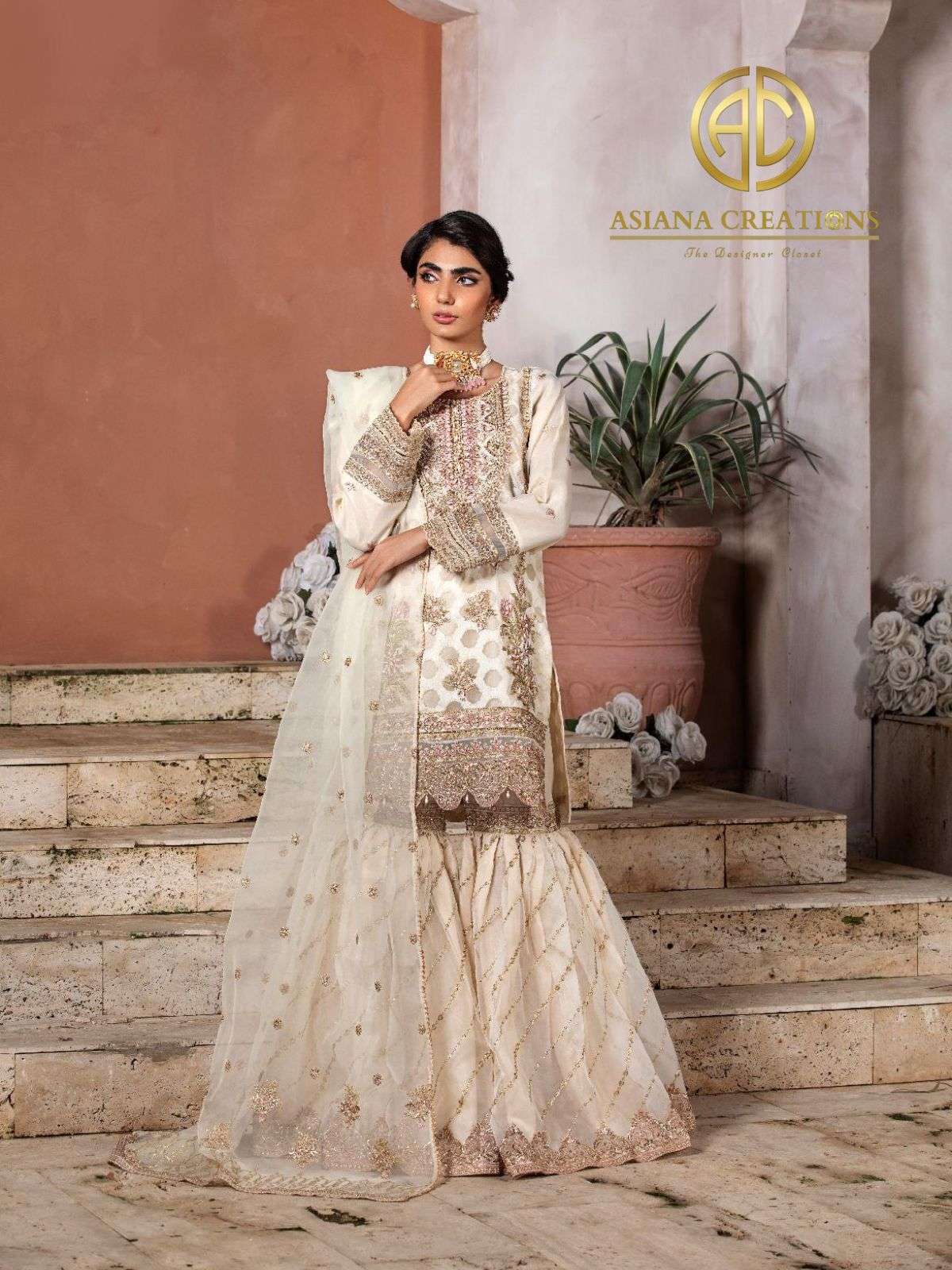 Broshia Sharara Suit Pakistani Suit 12 (US-493)